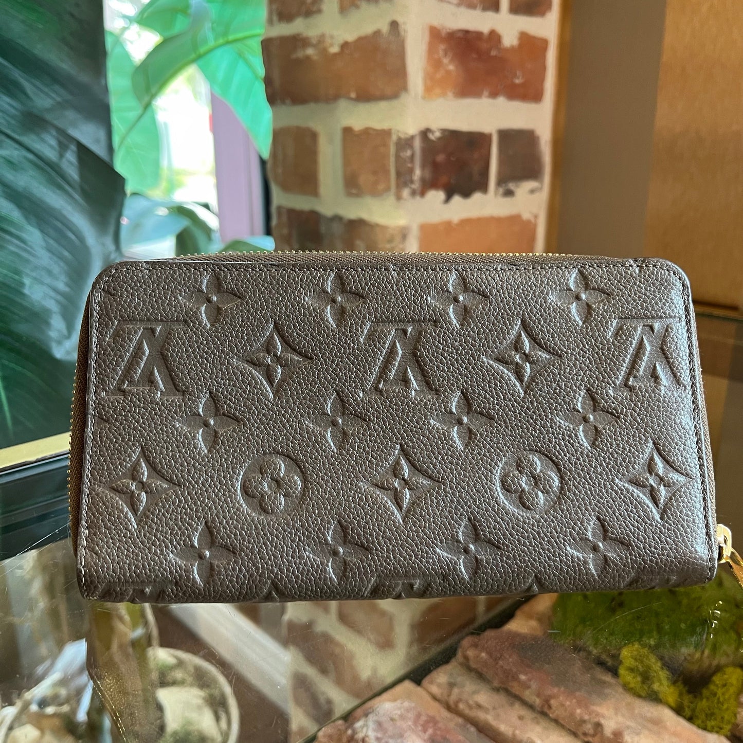 LOUIS VUITTON Brown Empreinte Zippy Wallet