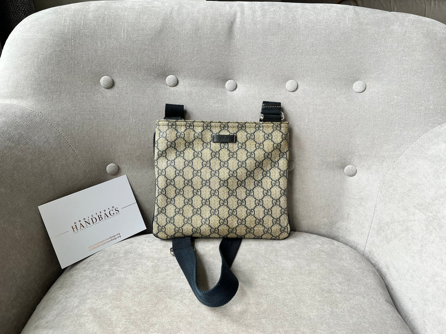 Gucci GG Canvas Slim Messenger Bag