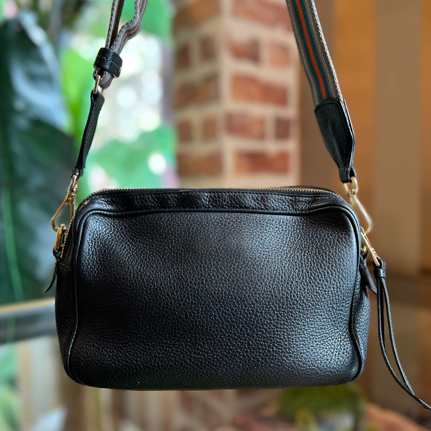 PRADA Black Vitello Daino Camera Bag TS