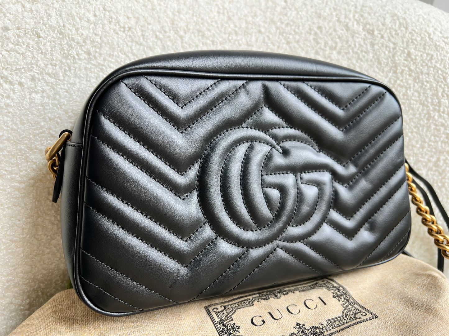 Gucci GG Black Marmont Small Shoulder Bag (RRP £1340)