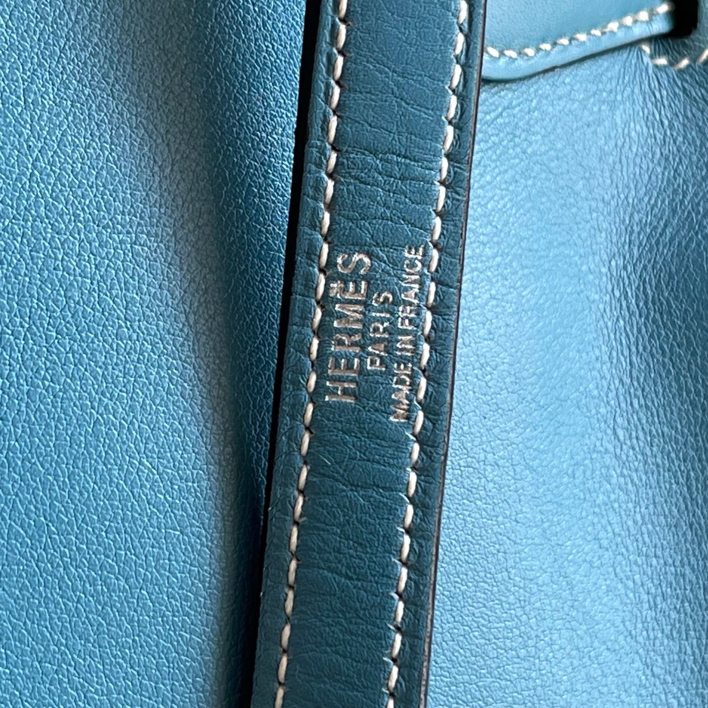 HERMES Bleu Jean Swift Leather Kelly 32