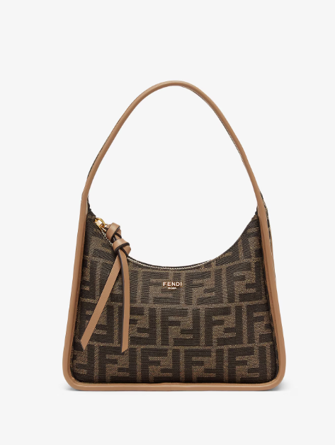 Mini Fendessence Brown FF fabric mini-bag