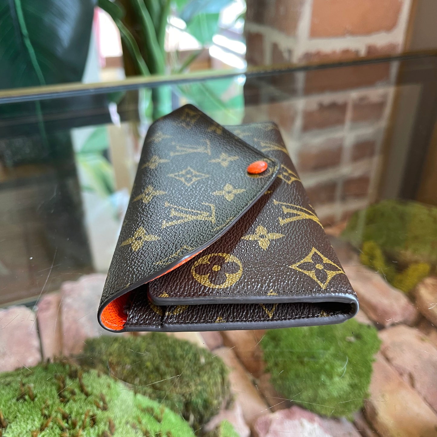 LOUIS VUITTON Josephine Brown Canvas Wallet