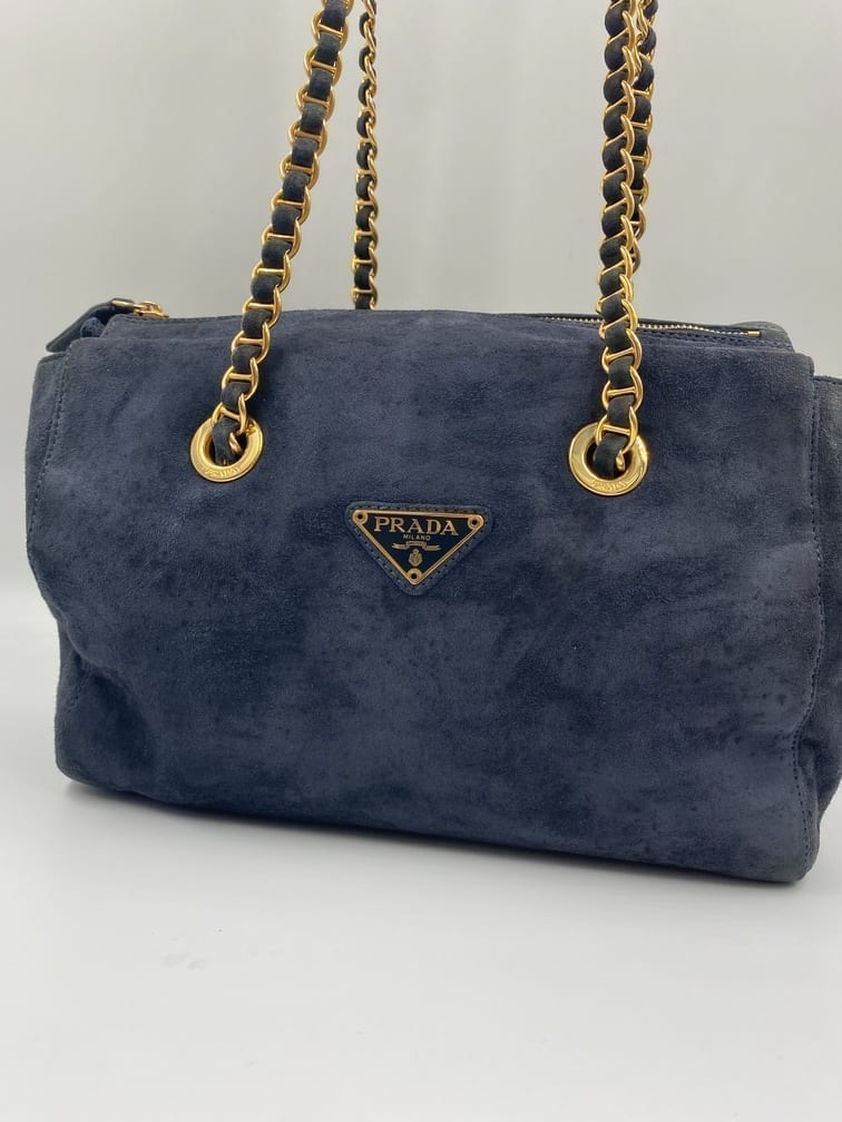 Vintage Prada Suede Tote