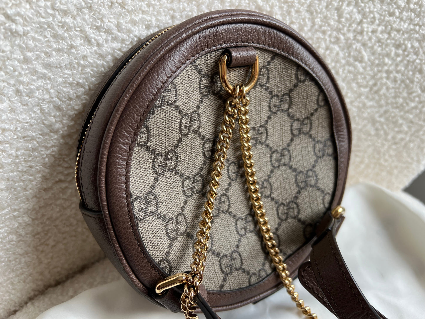 Gucci GG Ophidia Supreme Mini GG Round Backpack