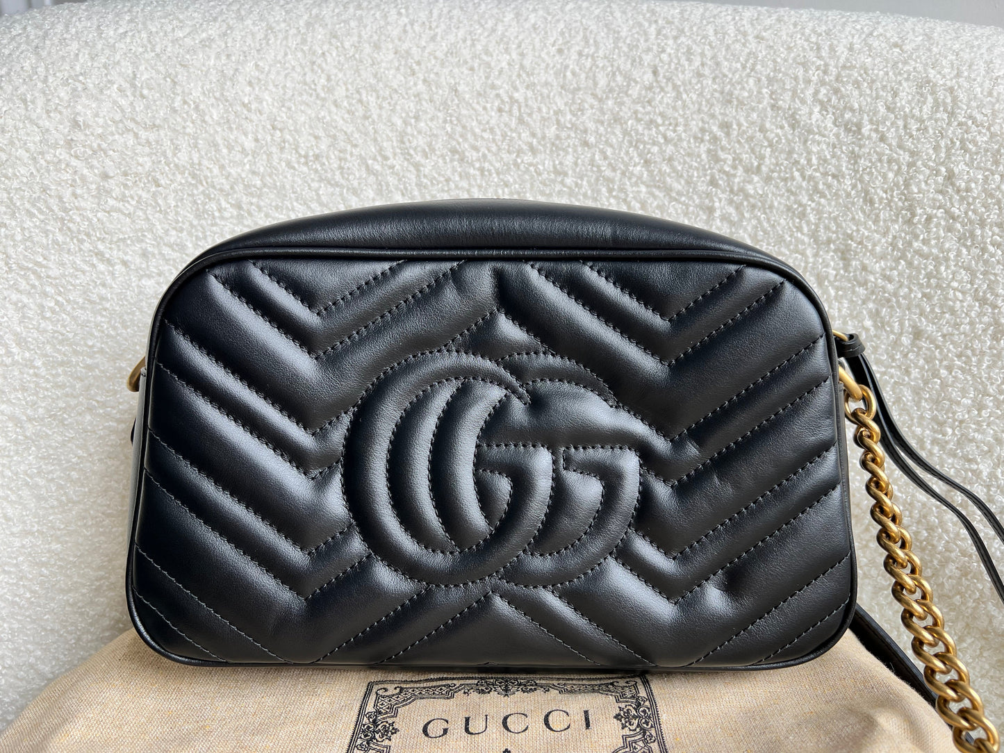 Gucci GG Black Marmont Small Shoulder Bag (RRP £1340)