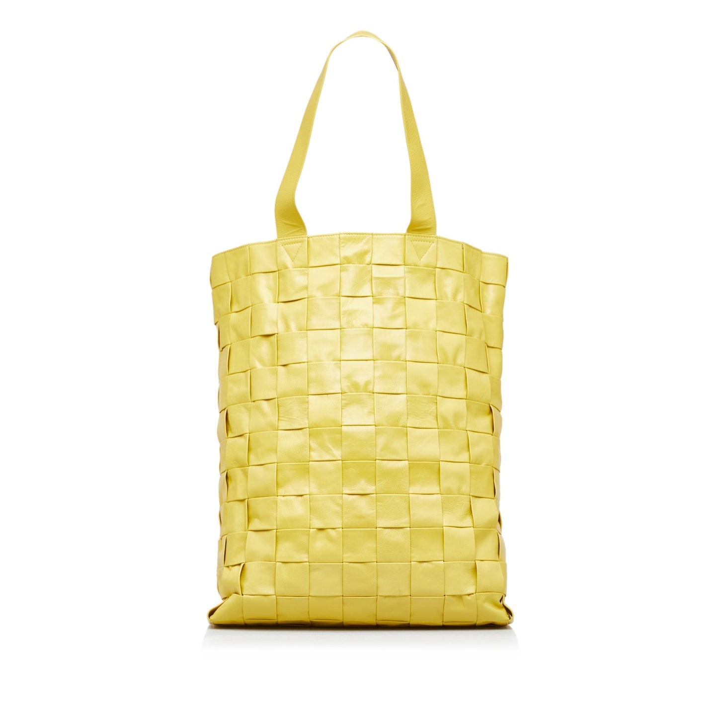 Yellow Bottega Veneta Maxi Intrecciato Cassette Tote Bag