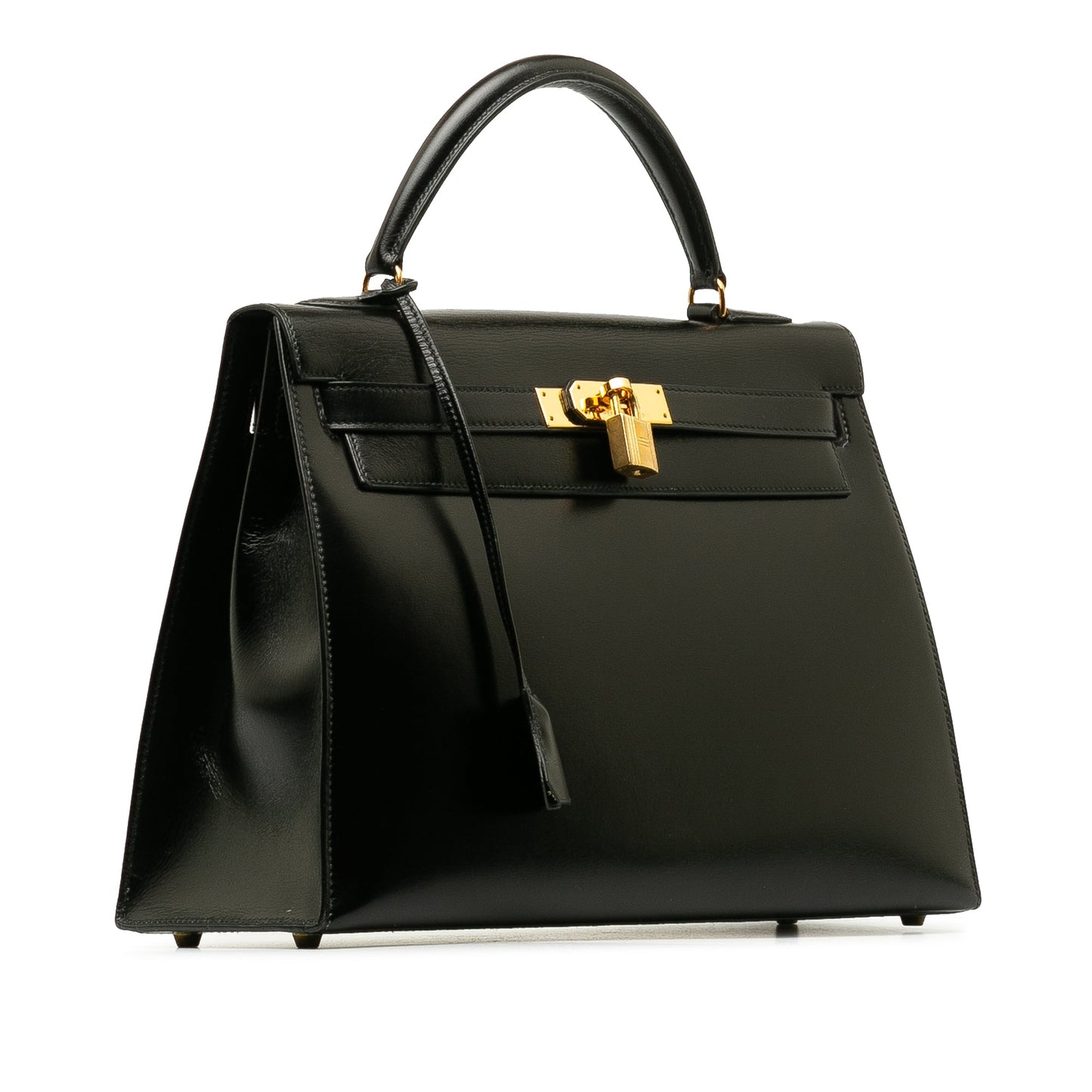 Hermès Kelly 32 Black Box Calf Gold