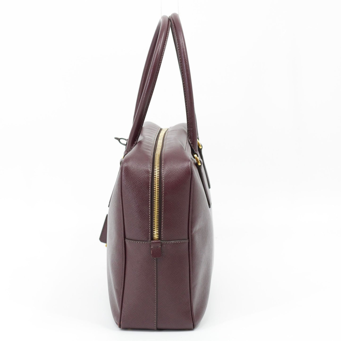 Prada Galleria Saffiano Lux Bowler Bag Purple Handbag