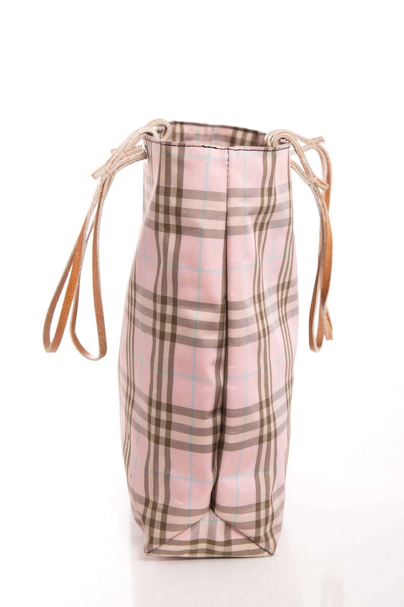 Burberry Pink Nova Plaid Tote