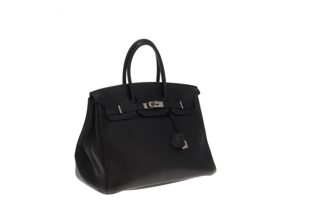 Hermes Black Togo Leather Palladium HW Birkin 35