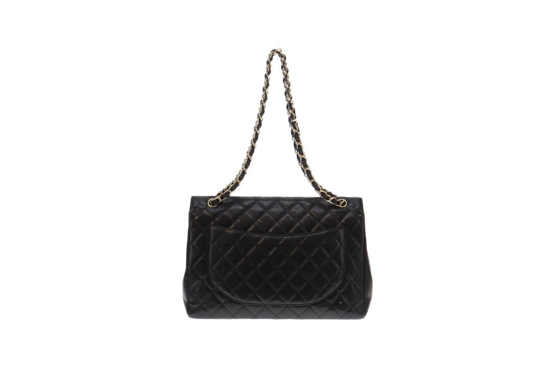 Chanel Vintage Caviar Single Flap Maxi Classic