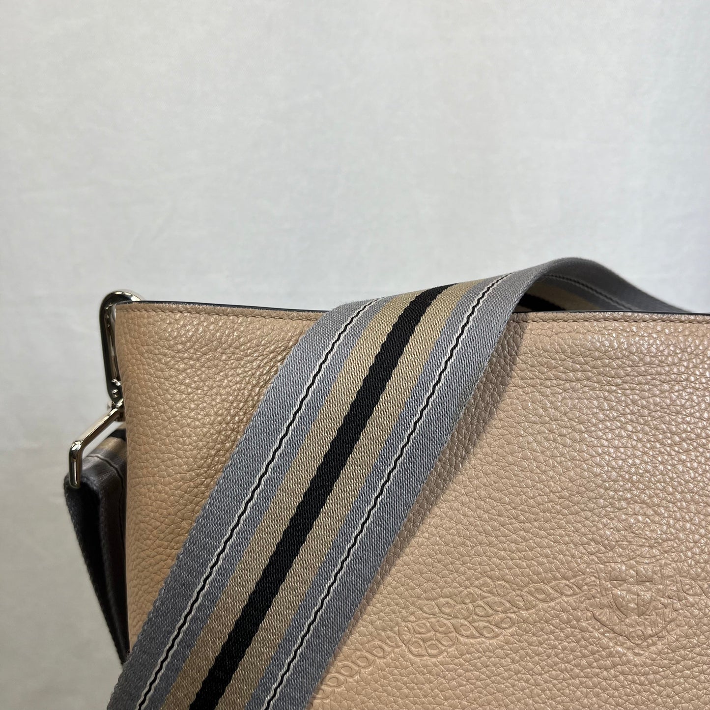 PRADA Vitello Phenix Bucket Crossbody Sand