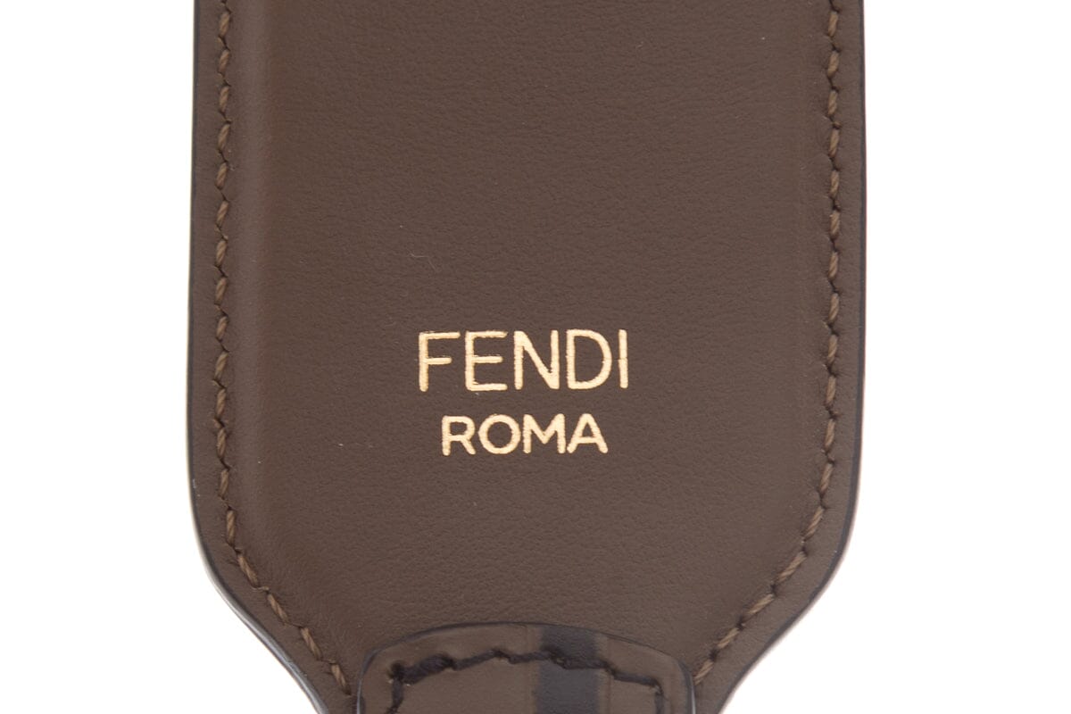 Fendi Black & Brown Monogram Montressor F Strap NWT