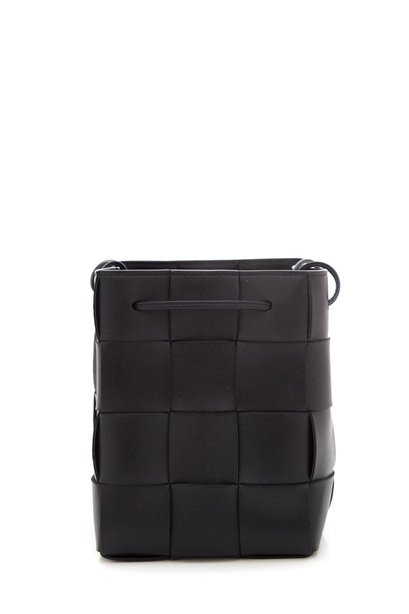 Bottega Veneta Black Mini Cassette Cross-body Bucket Bag