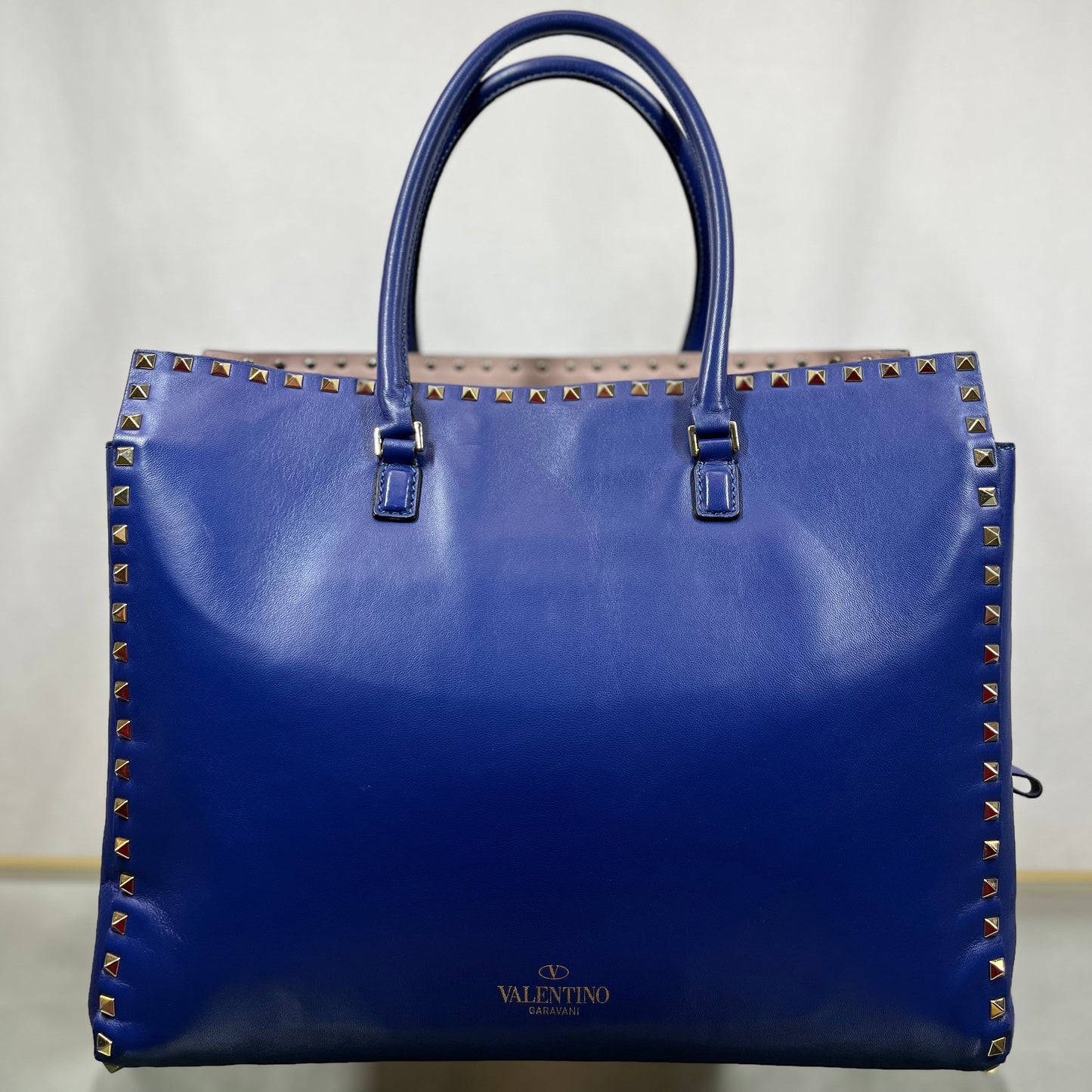 VALENTINO Rockstud Navy Blue Tote