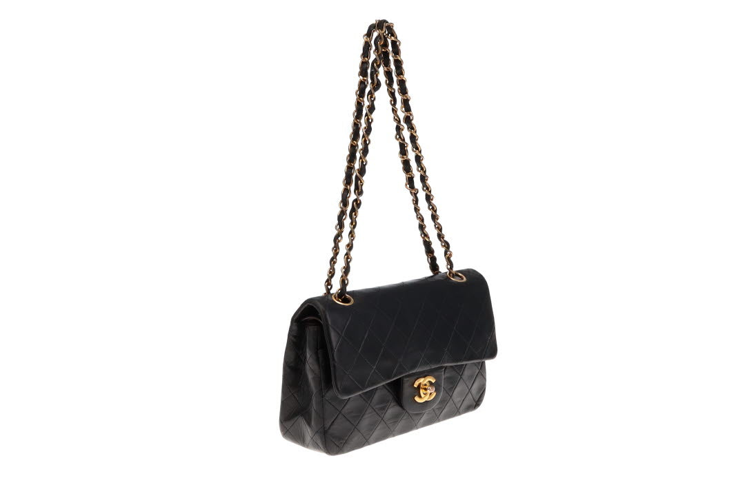 Chanel Black Classic Small Double Flap Bag (3 series) 1994/96