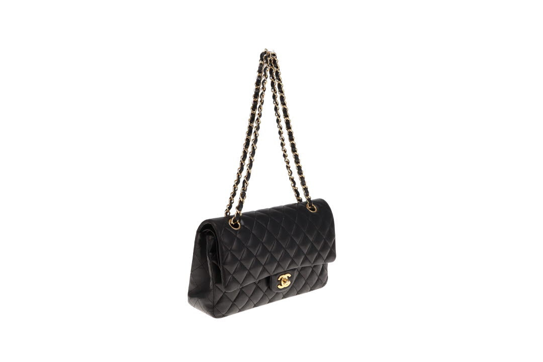 Chanel Black Lambskin GHW Classic Medium Double Flap 2014