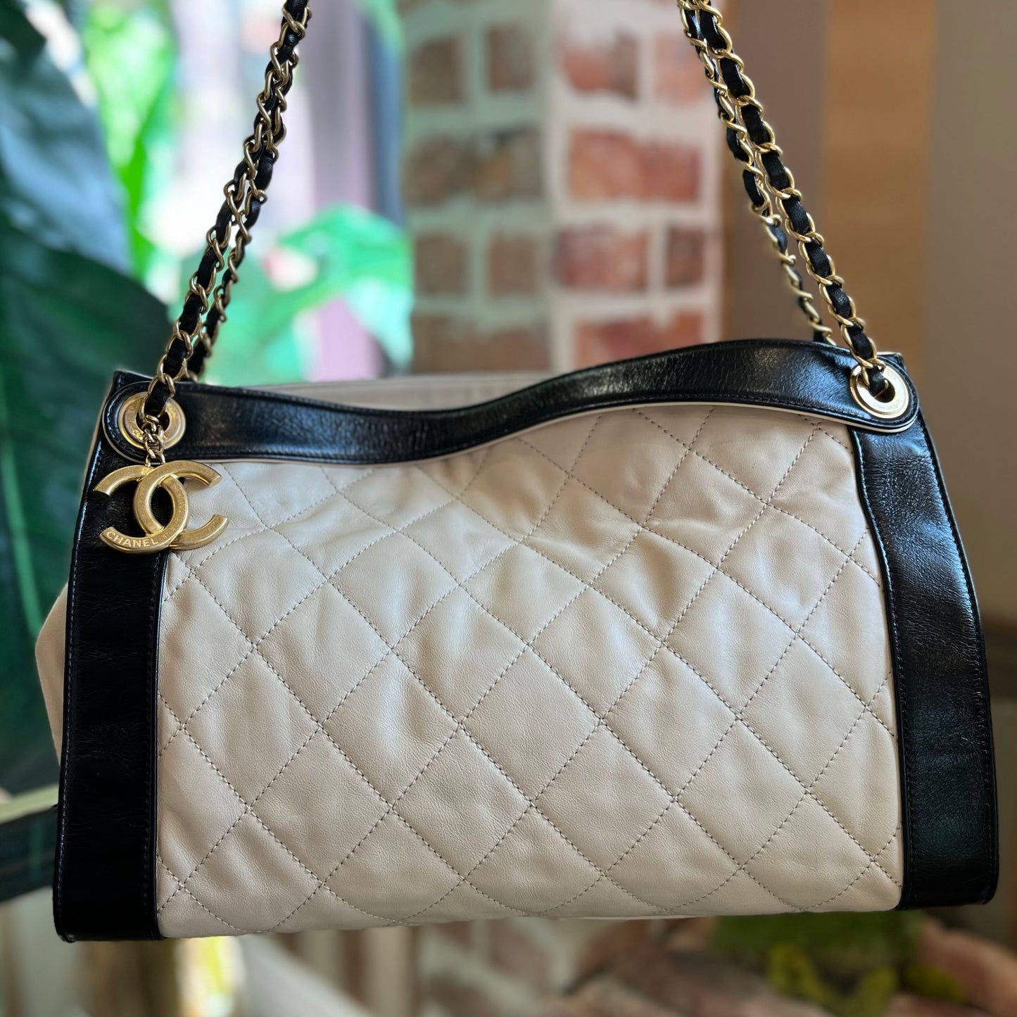 CHANEL In the Mix Charm Quilted Leather Tote ADI1073