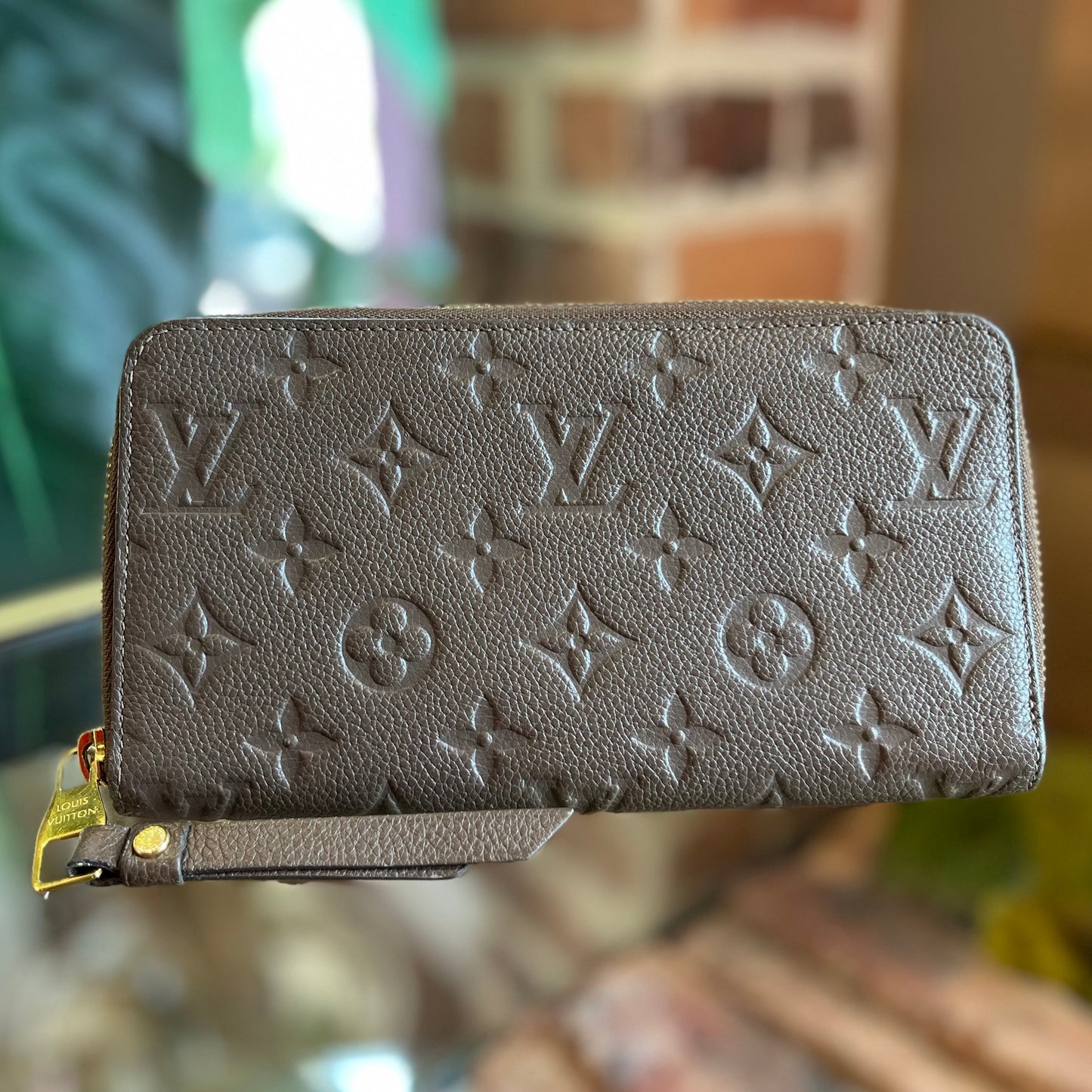 LOUIS VUITTON Brown Empreinte Zippy Wallet