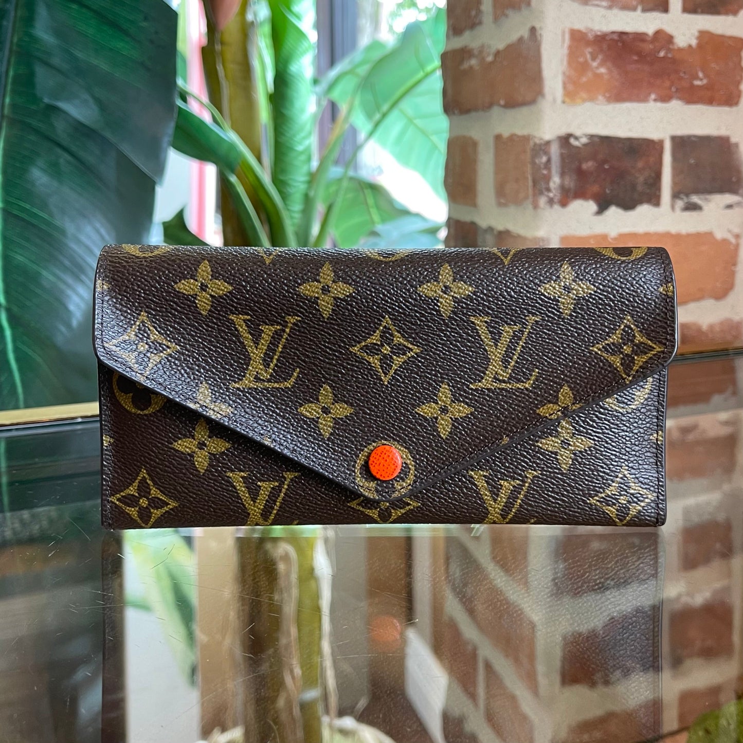 LOUIS VUITTON Josephine Brown Canvas Wallet