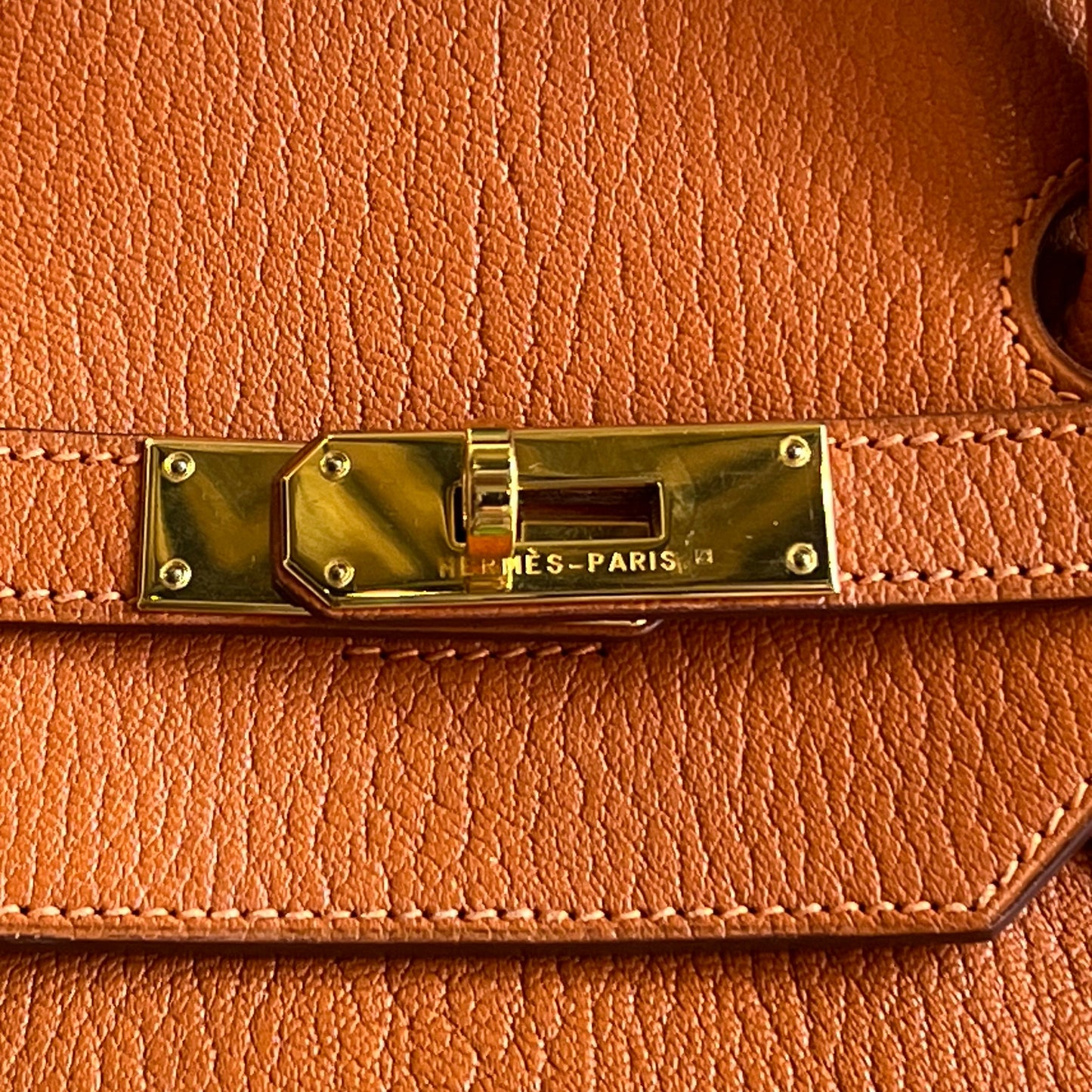 HERMES Orange Chevre de Coromandel Birkin 40