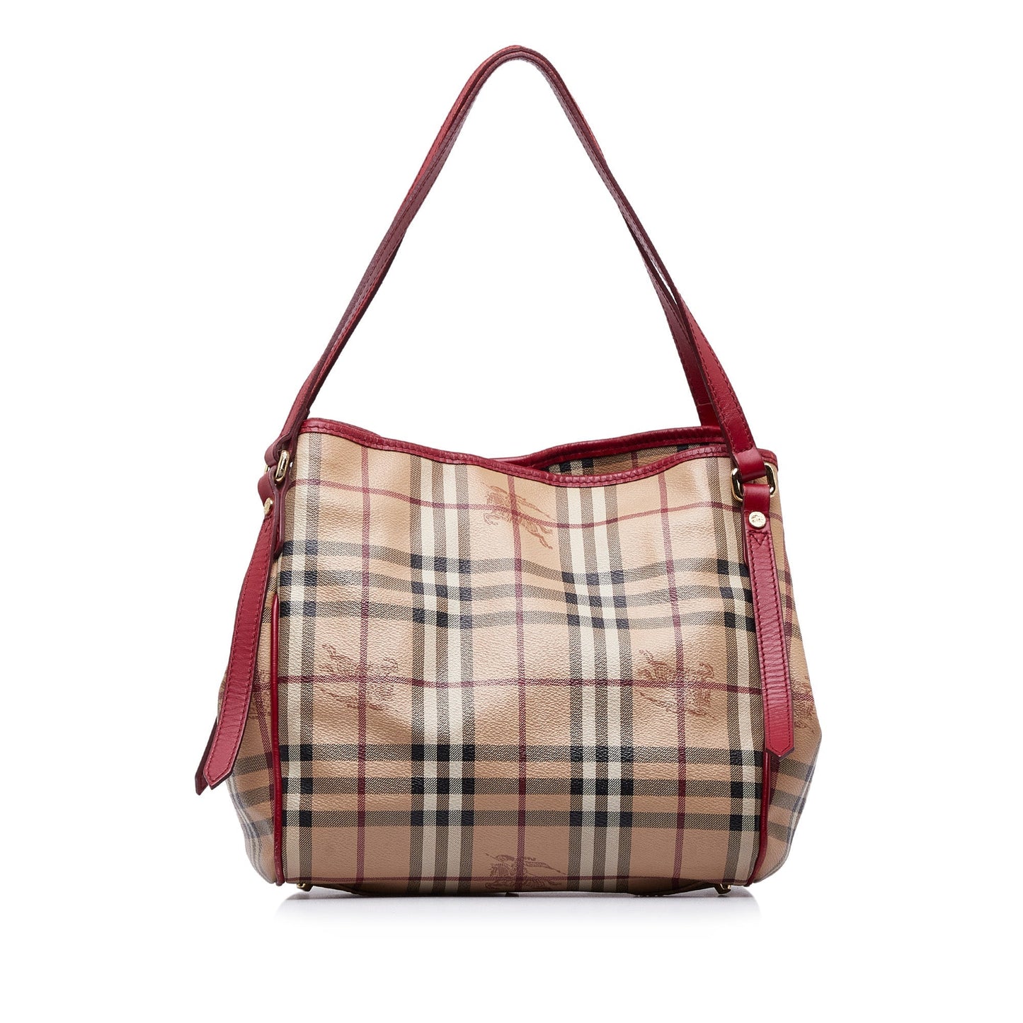 Beige Burberry Haymarket Check Canterbury Tote Bag