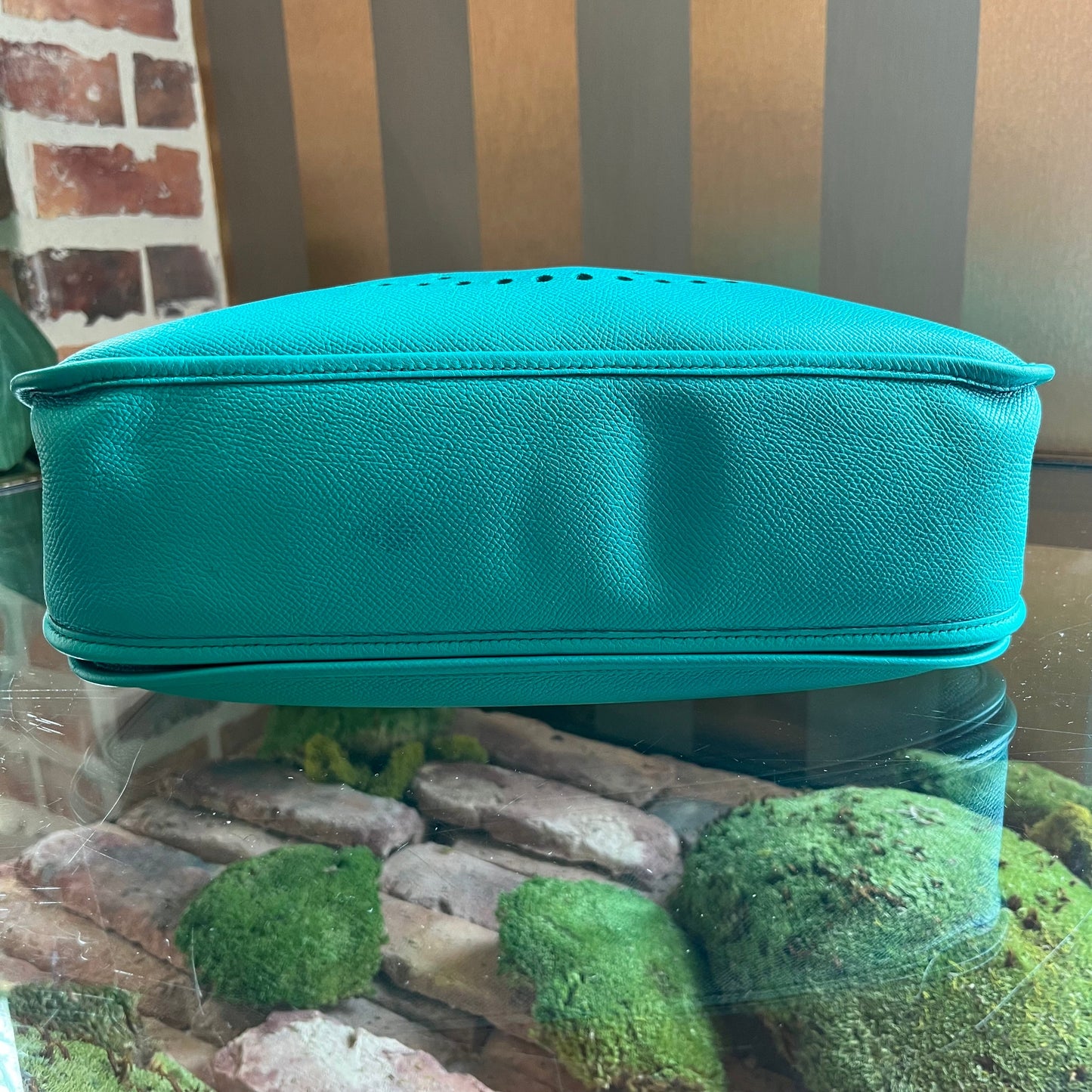 HERMES Teal Blue Epsom Evelyne Gen lll  TS3003