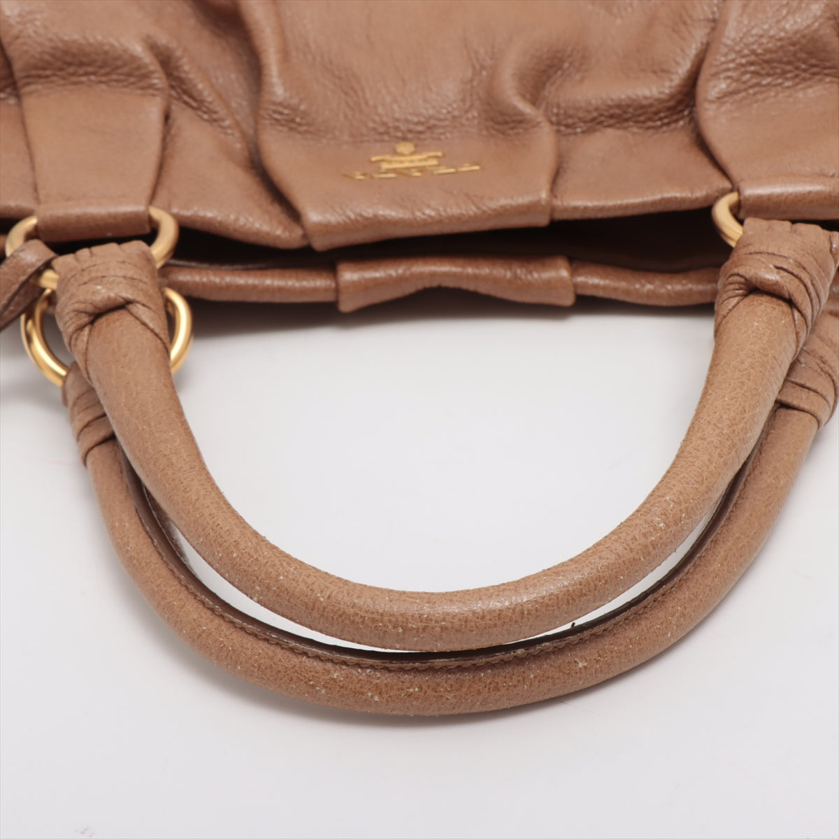 Prada Leather Shoulder Bag Brown