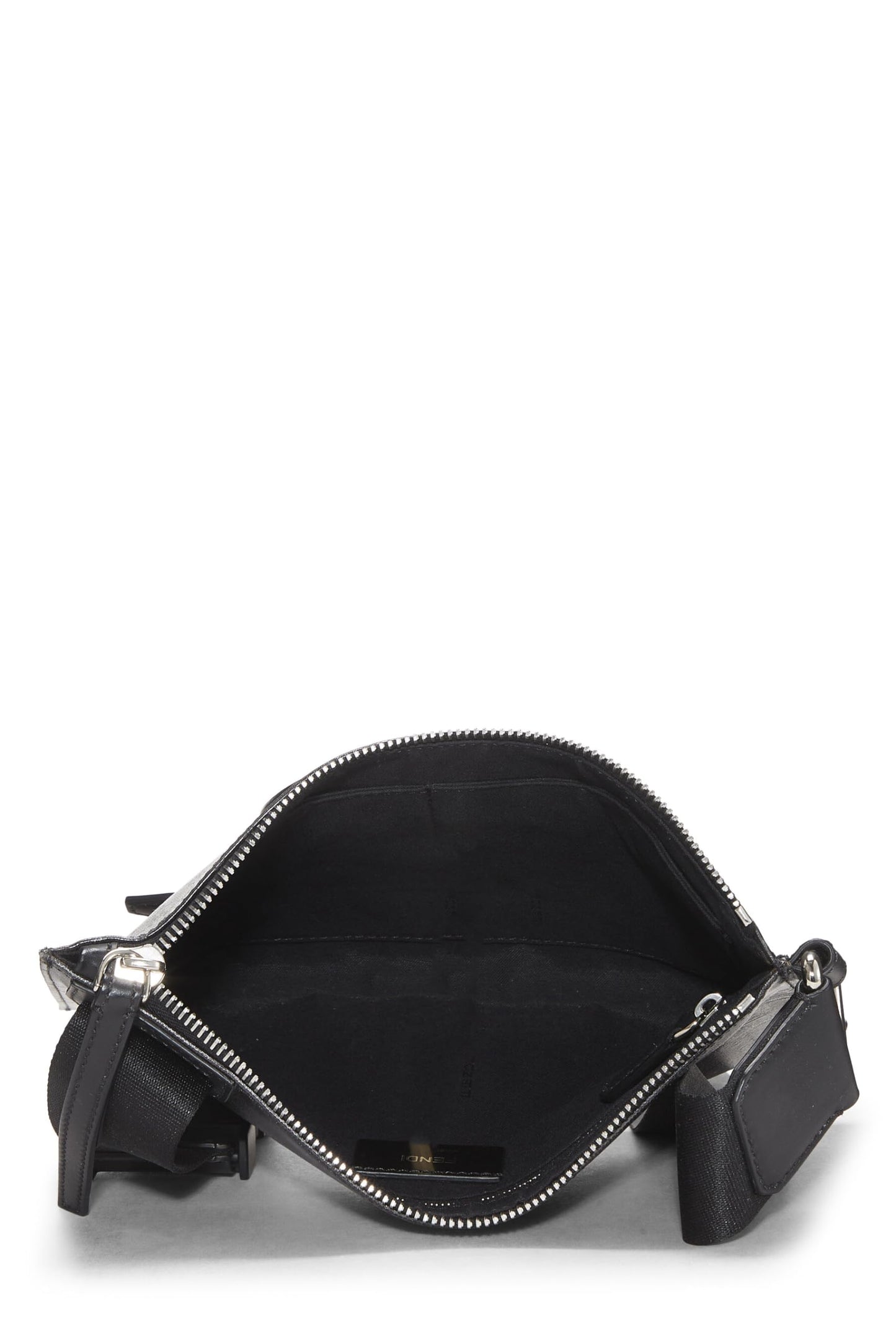 Fendi,  Black Zucca Coated Canvas Crossbody Bag, Black