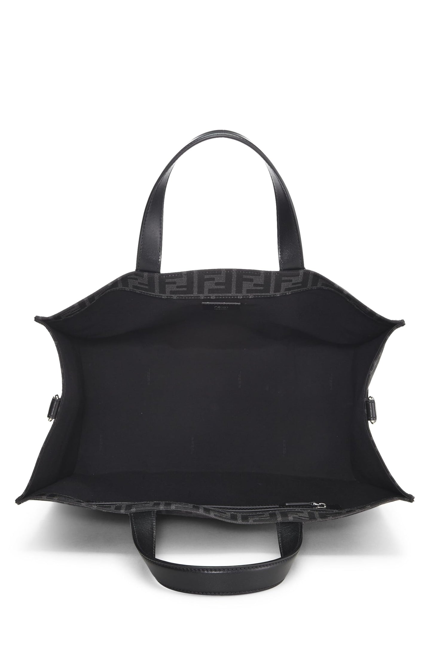 Fendi,  Black Zucca Canvas Shopping Tote, Black