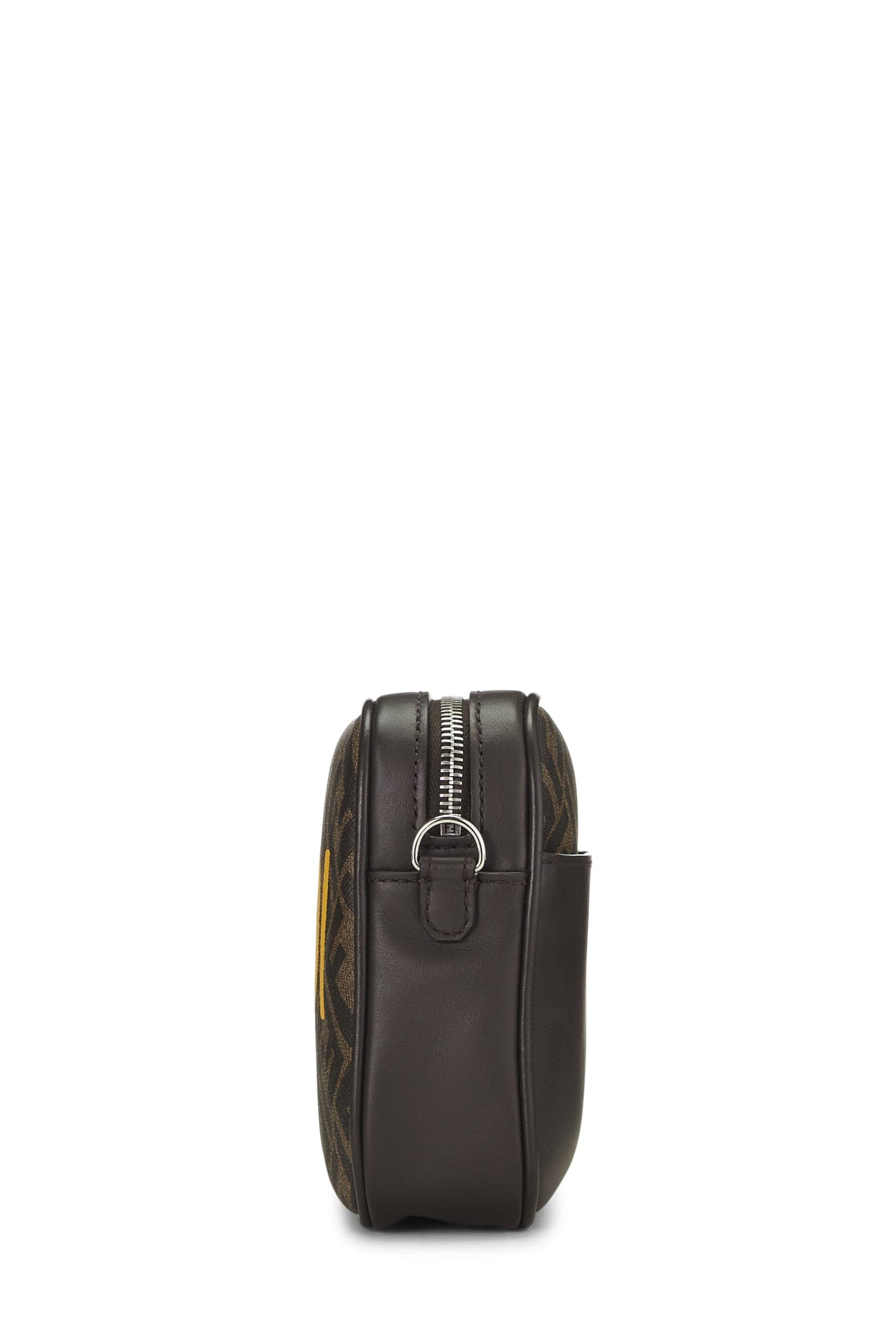 Fendi,  Brown Coated Canvas Logo Camera Case, Brown