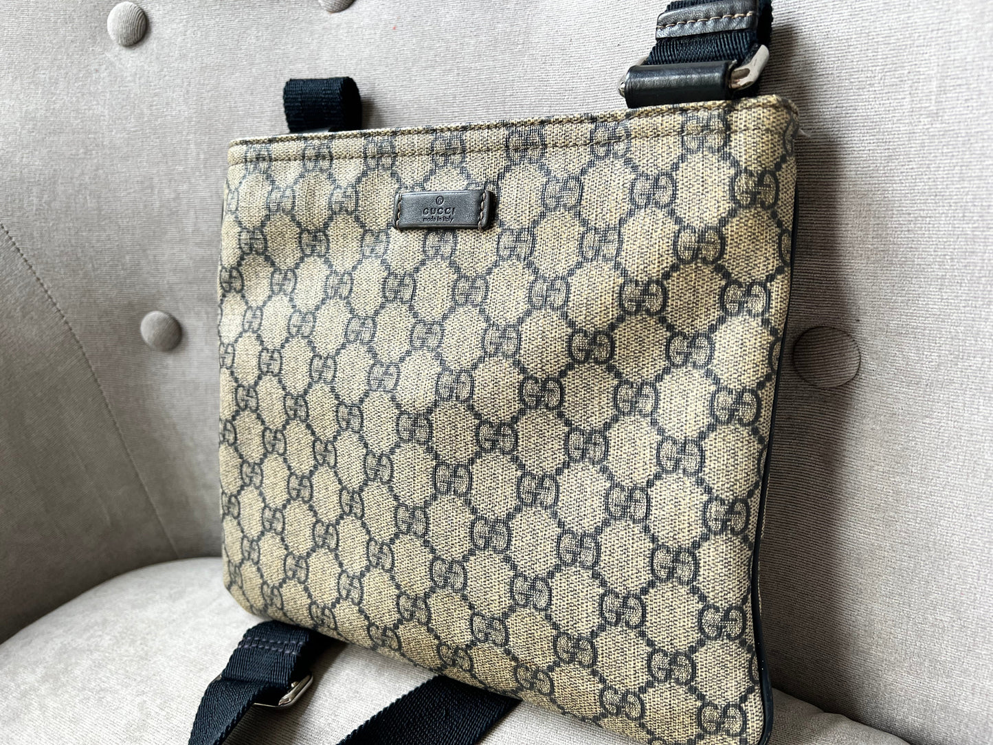 Gucci GG Canvas Slim Messenger Bag