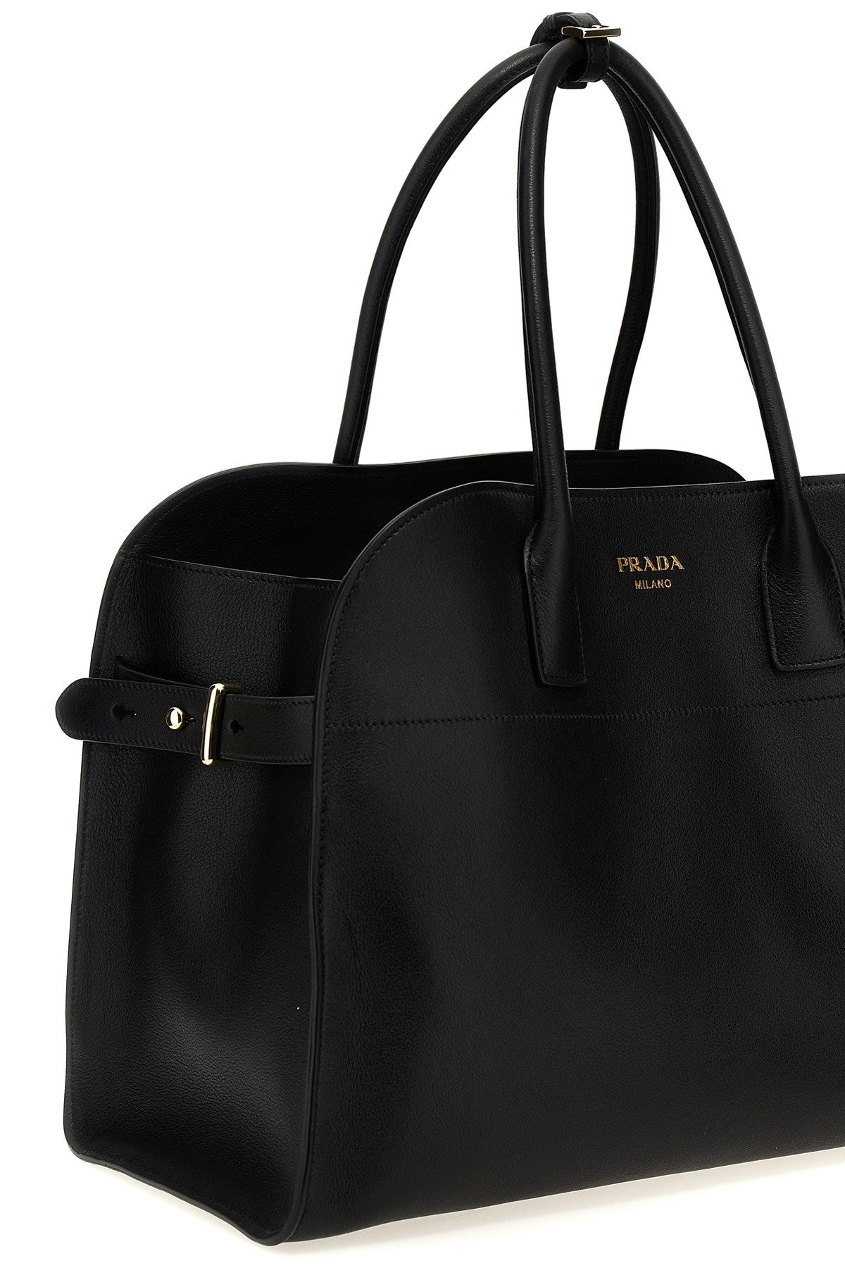 Prada Women Big Leather Shopping Bag