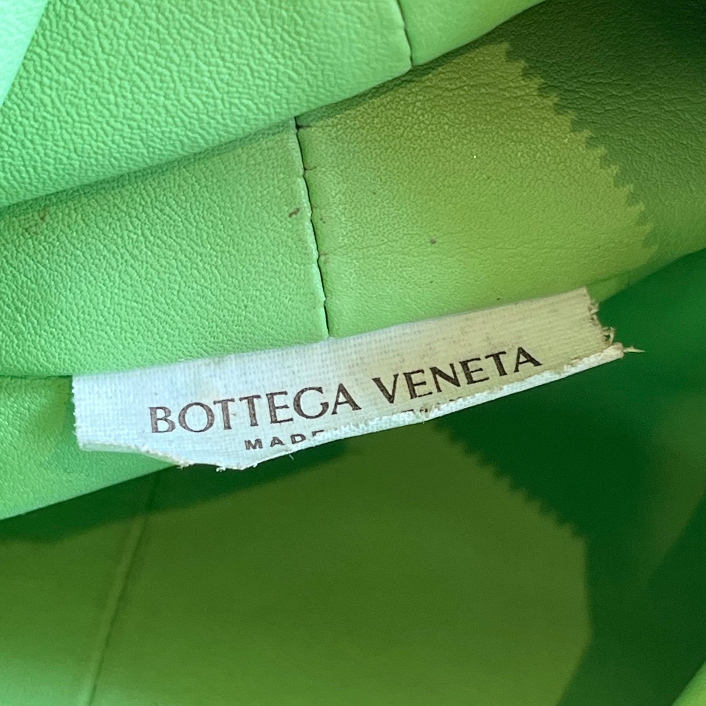 BOTTEGA VENETA Light Green Napa Leather Double Knot Small Hobo Bag