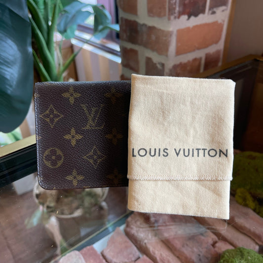 LOUIS VUITTON Porte Monnaie Vintage Brown Canvas Zippy Wallet TS