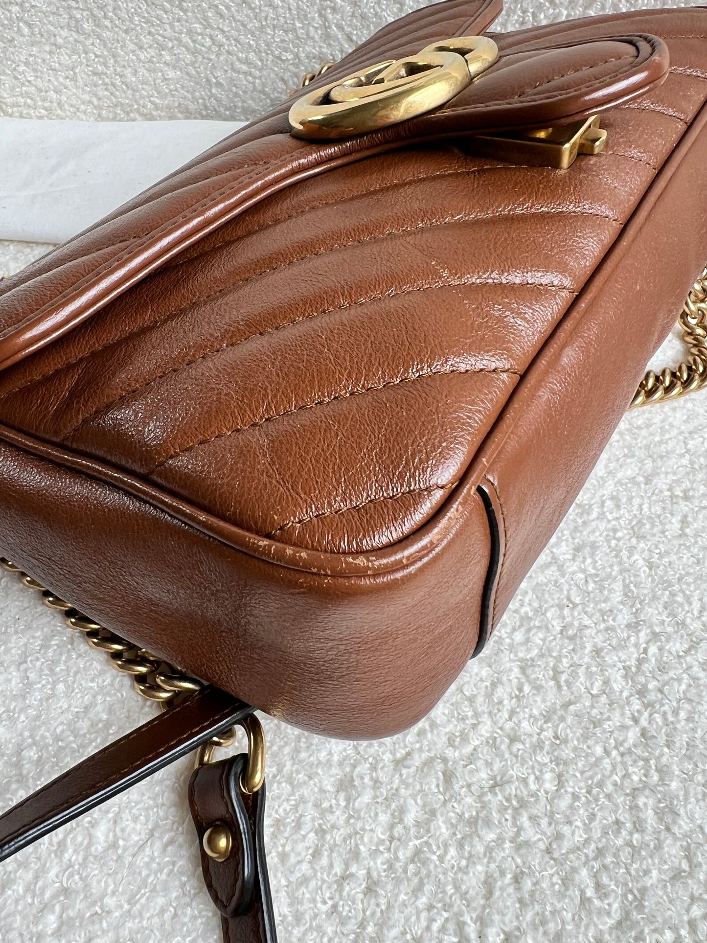 Gucci GG Brown Marmont Small Shoulder Bag (RRP £1800)