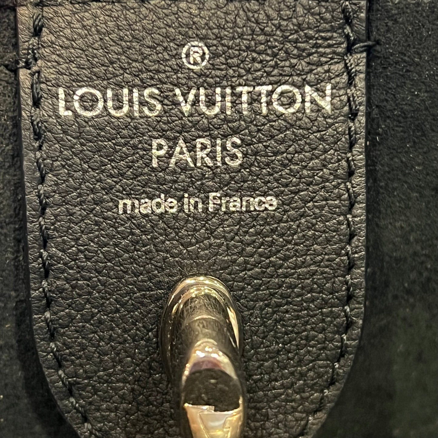 LOUIS VUITTON Lockme Go Black Calfskin Tote Bag TS