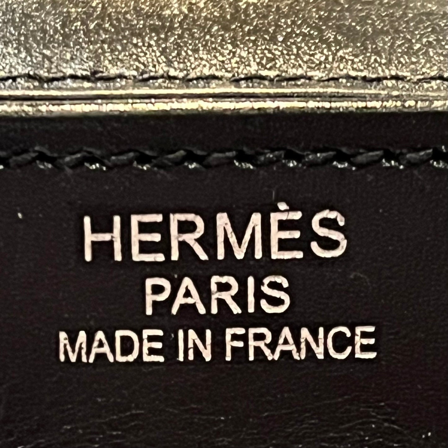 HERMES Black Box Calfskin Leather Kelly 35