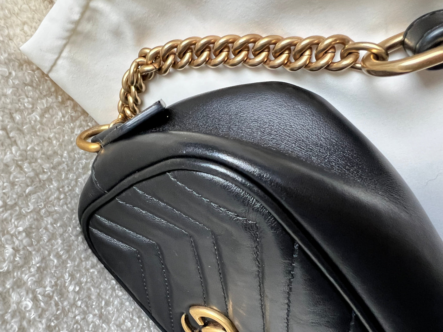 Gucci GG Black Marmont Mini Shoulder Bag (RRP £1,160)