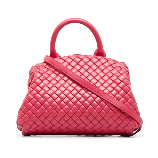 Bottega Veneta The Handle Mini Pink Intrecciato