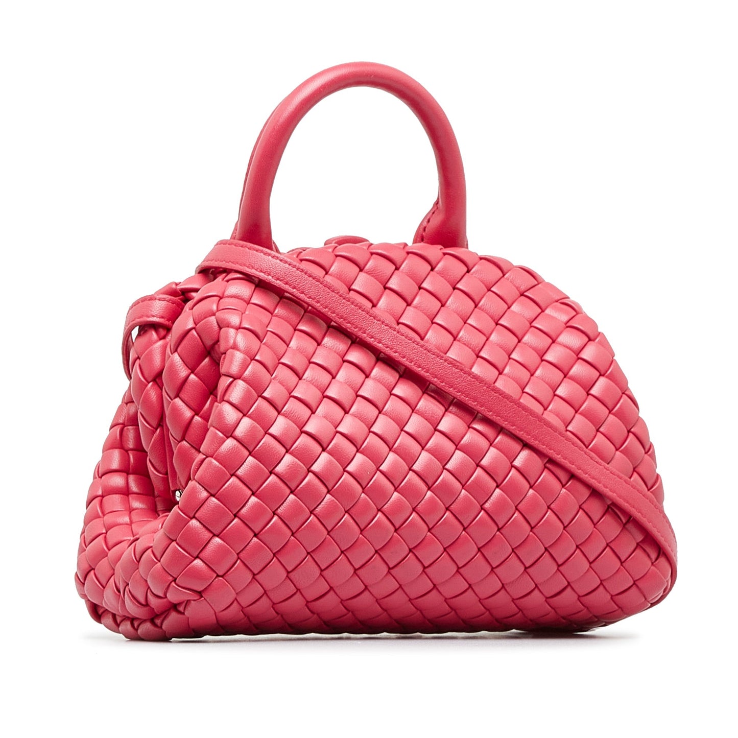 Bottega Veneta The Handle Mini Pink Intrecciato