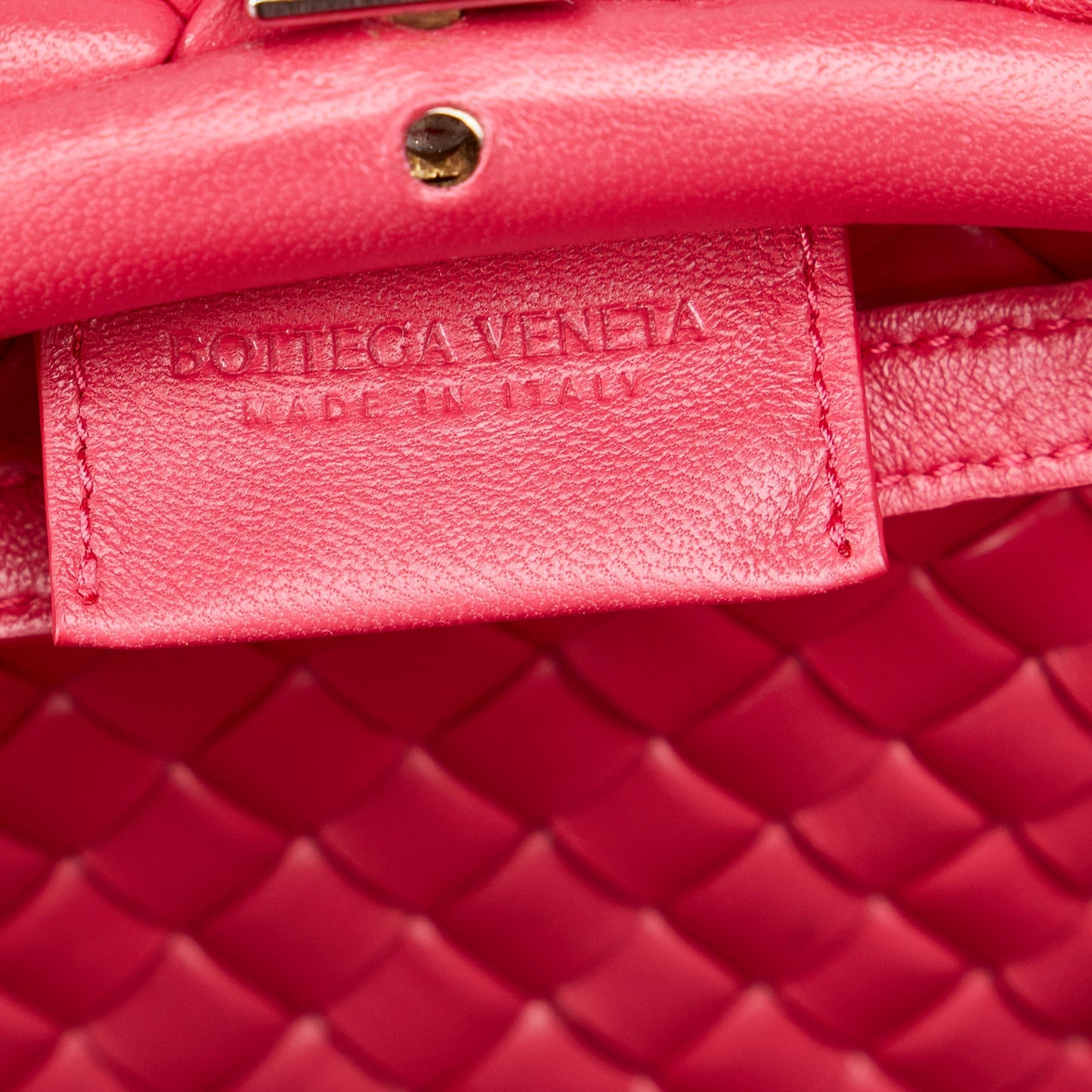 Bottega Veneta The Handle Mini Pink Intrecciato