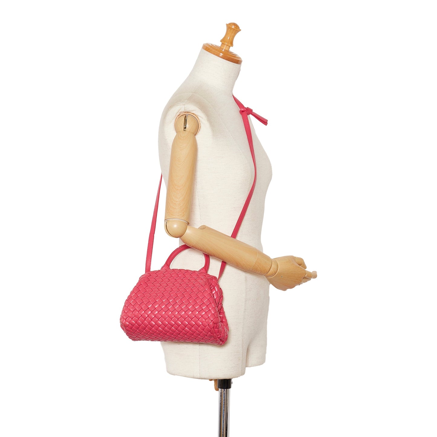 Bottega Veneta The Handle Mini Pink Intrecciato