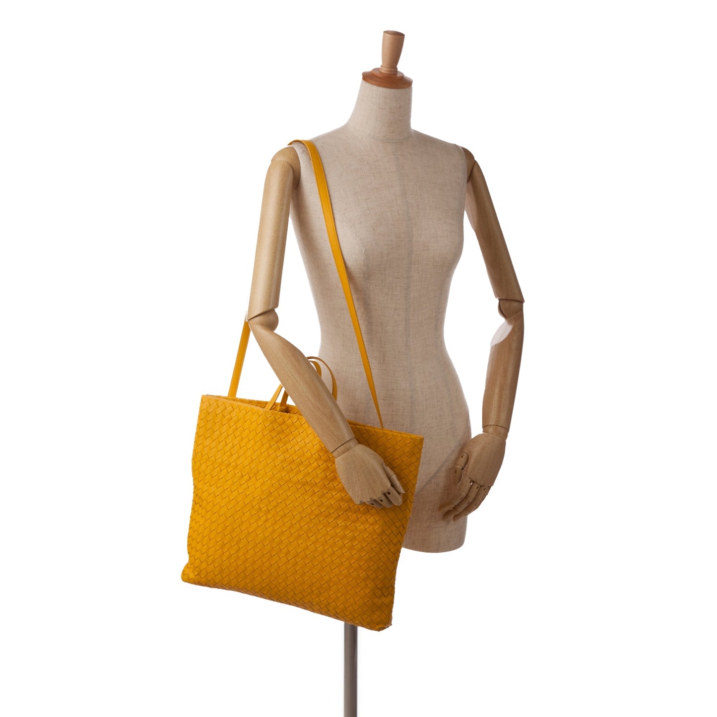 Yellow Bottega Veneta Intrecciato Nappa Tote Bag Satchel