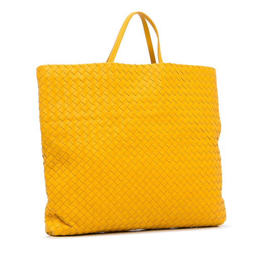 Yellow Bottega Veneta Intrecciato Nappa Tote Bag Satchel