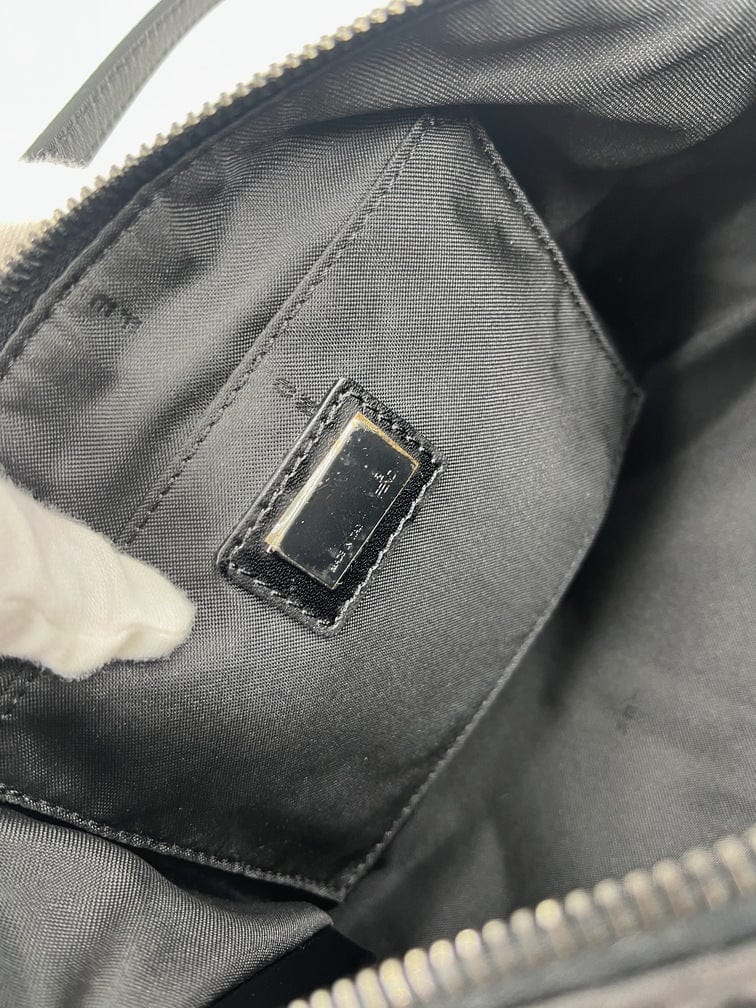 Vintage Fendi Pochette Bag in Black Zucchino Canvas