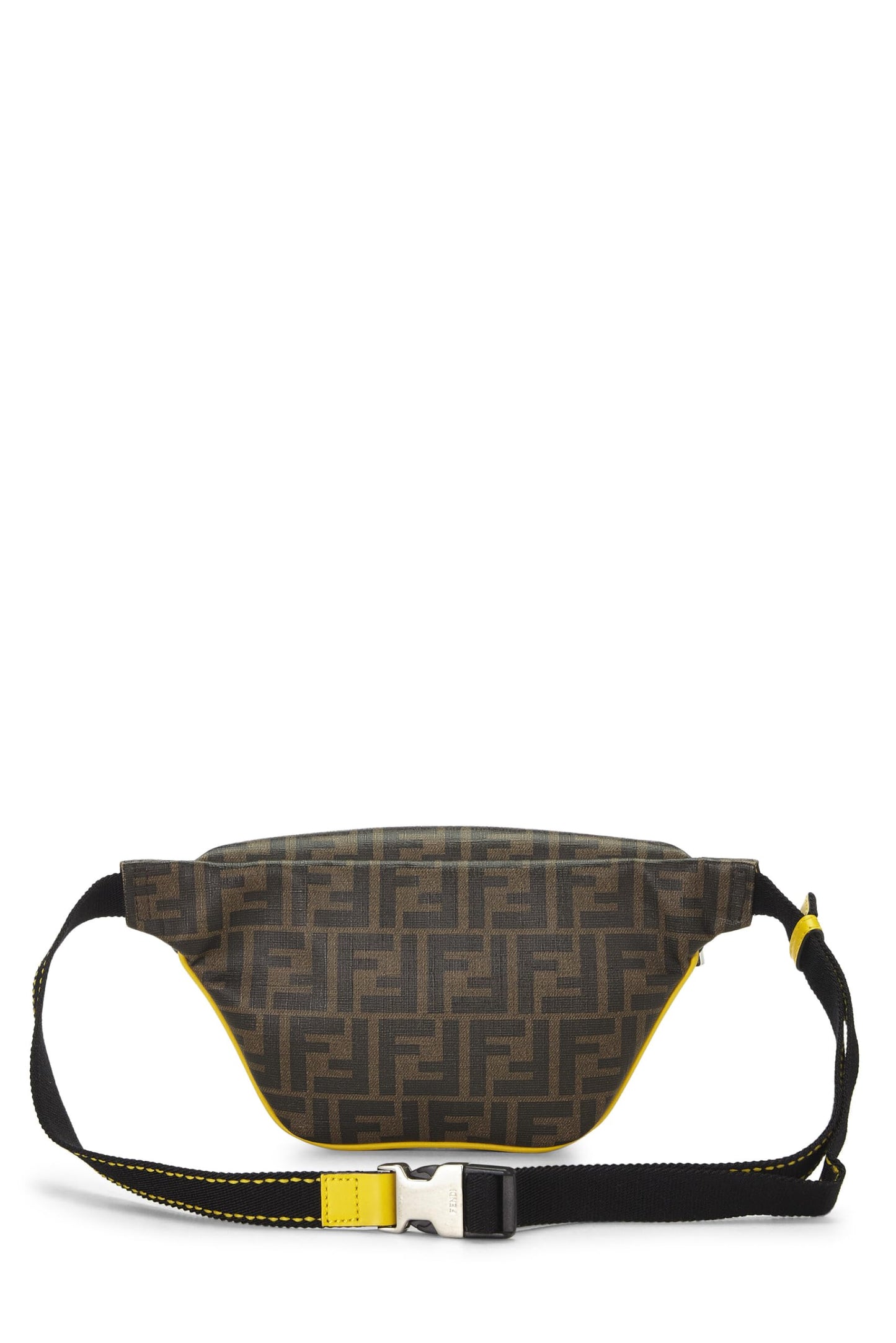 Fendi,  Black Zucca Coated Canvas Waist Pouch, Yellow