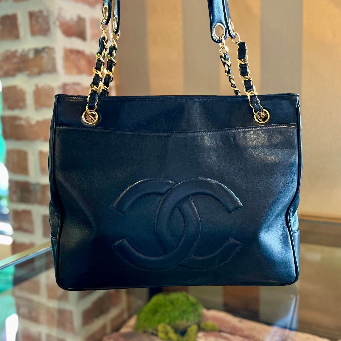 CHANEL Black Calfskin Timeless Tote TS