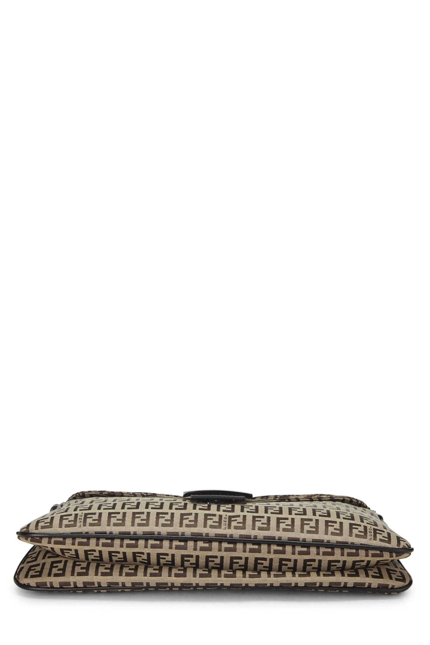 Fendi,  Brown Zucchino Canvas Shoulder Bag, Brown